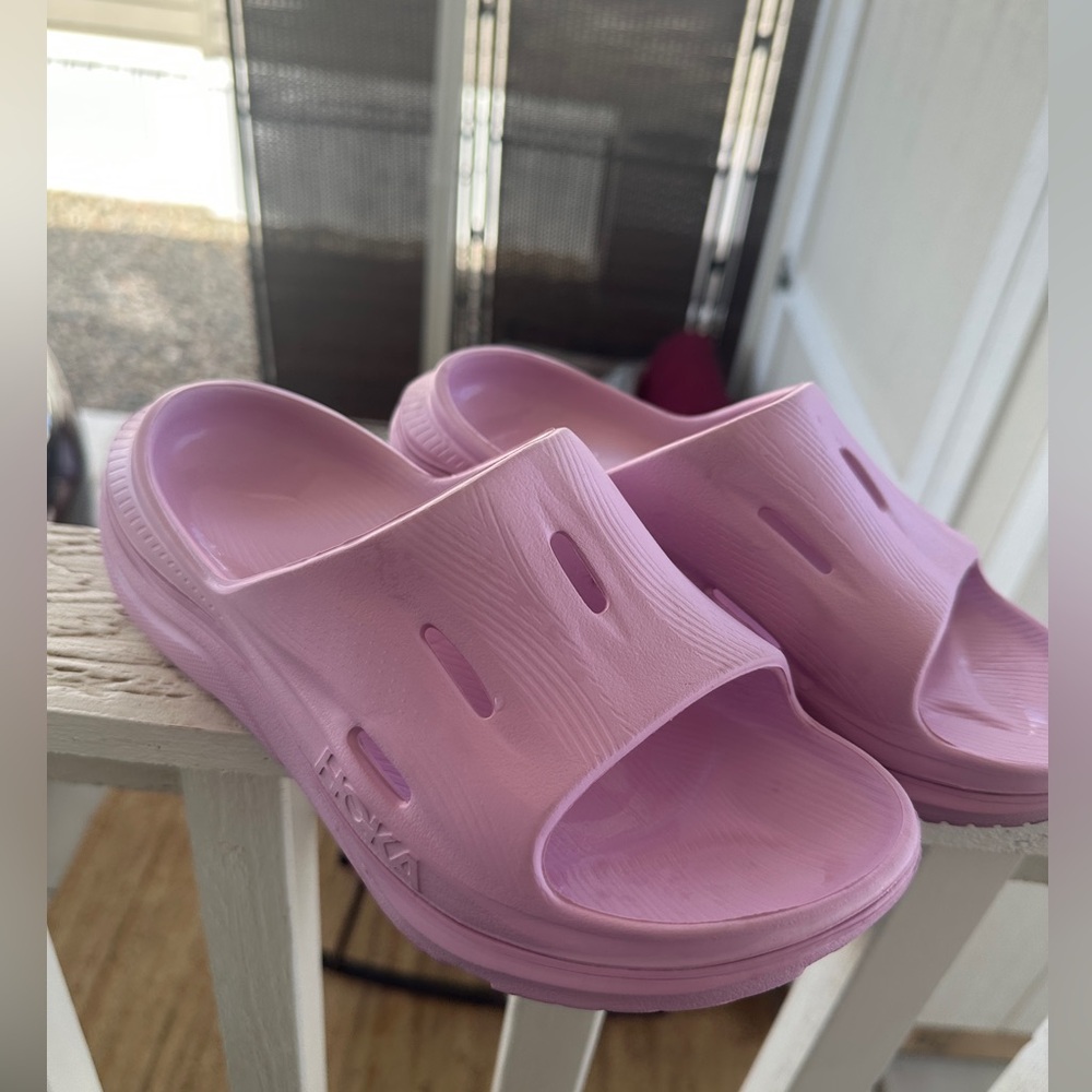 Hoka Women's Lavender Recovery Slide Sandals